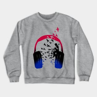 Headphone Music Cello Crewneck Sweatshirt